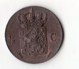 (afbeelding voor) 1/2 cent 1863 FDC